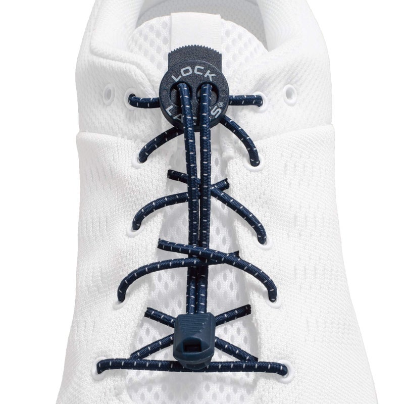 Lock Laces (Elastic No Tie Shoe Laces (Pack of 3) (Black-Navy-Gray) - Image 3